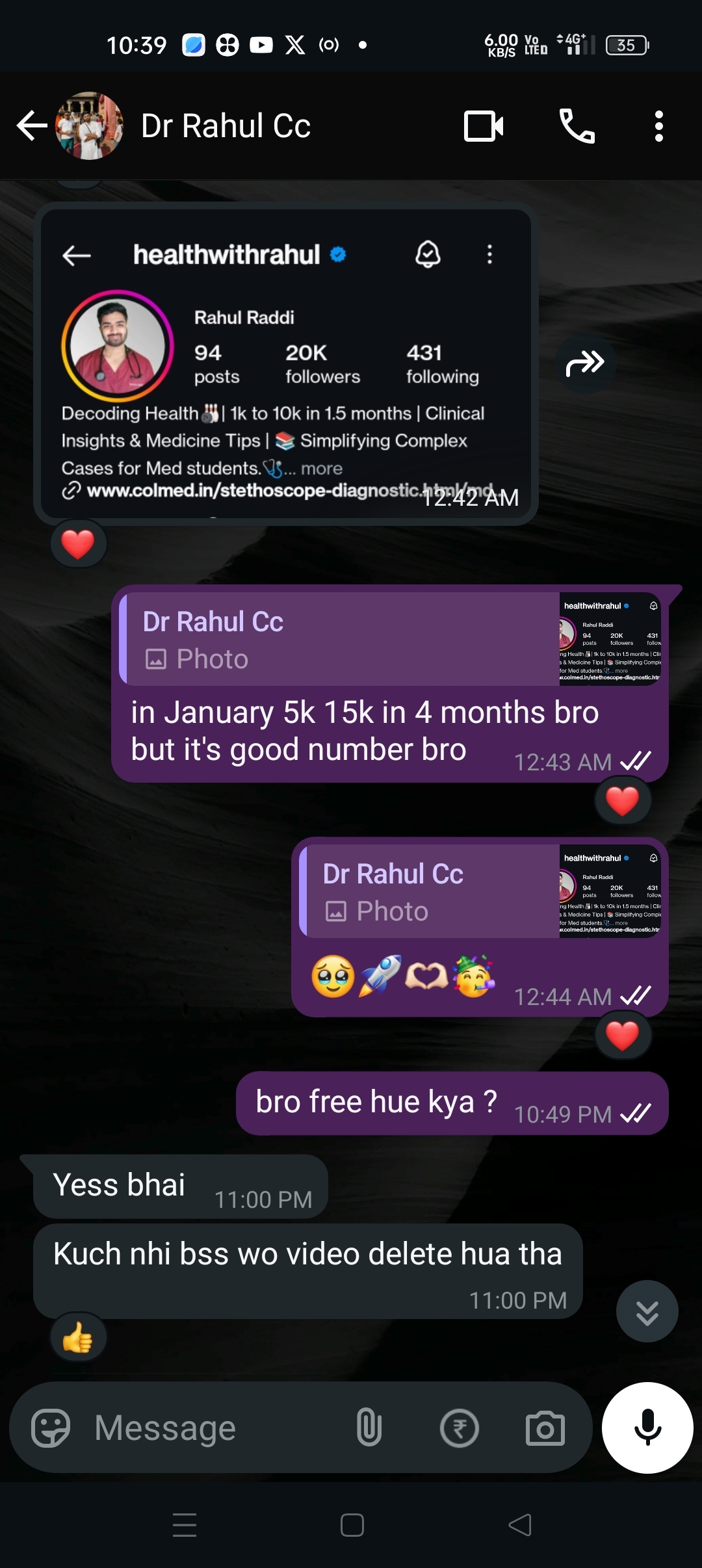 Dr Rahul result screenshot